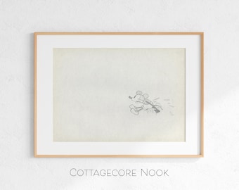 Klassische Micky Maus Animation Skizze 1928, Steamboat Willie Cartoon Kunst (Digitaler Download)