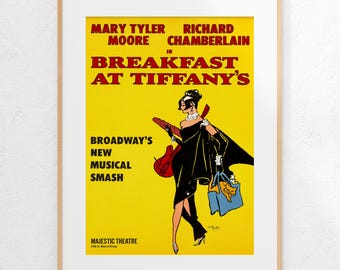 Frühstück im Tiffany’s Playbill, Vintage Broadway Plakat, 1966 Theater Kunstdruck (Digitaler Download)