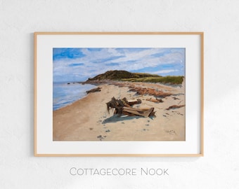 Cape Cod Strand Malerei 1894, Vintage Küstenlandschaft, Cottage Dekor am Meer (Digitaler Download)