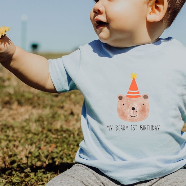 Ours thème jumeaux Tee-Bear thème anniversaire T-shirt-mon Beary 1er anniversaire Tee-quelqu'un Beary spécial tourne un tee-tourne une chemise ours