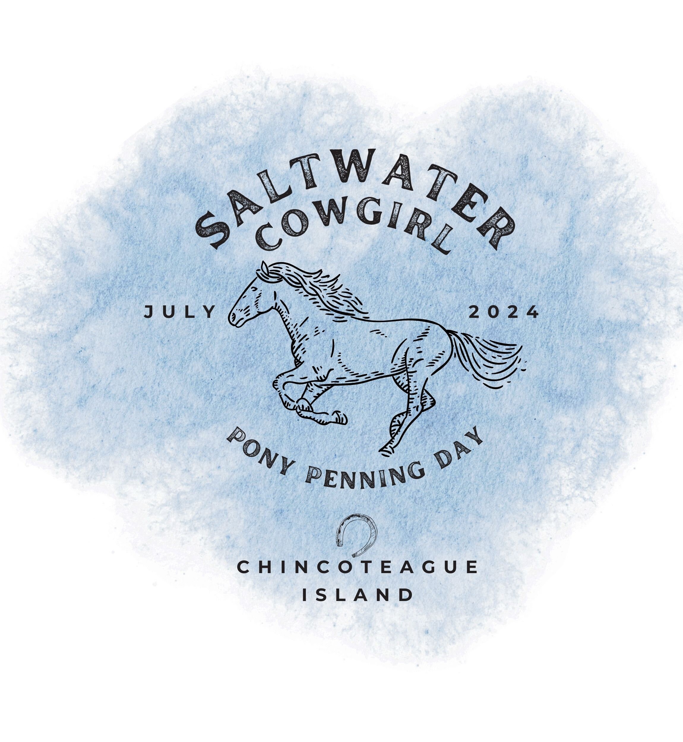 Chincoteague Pony Teeassateague Island Watercolor Teesaltwater