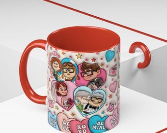 Romantic Couples Coffee Mug: Heart Design, Valentine's Gift
