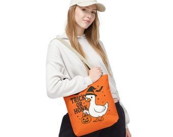 Draagtas Halloween Gans: Trick or Honk Pumpkin Candy Bag