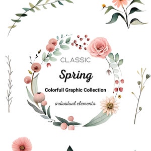 Wild Floral Clipart - Watercolor Flowers - Floral Clipart - Premade Clipart - Wedding Clipart - Spring Clipart - Wild Flowers - Flowers