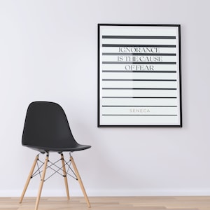 Stoic Home Décor Wall Art Poster Inspirational Quote Print Wall Art Affirmation Art Seneca Roman Gifts Marcus Aurelius Positive Thinking