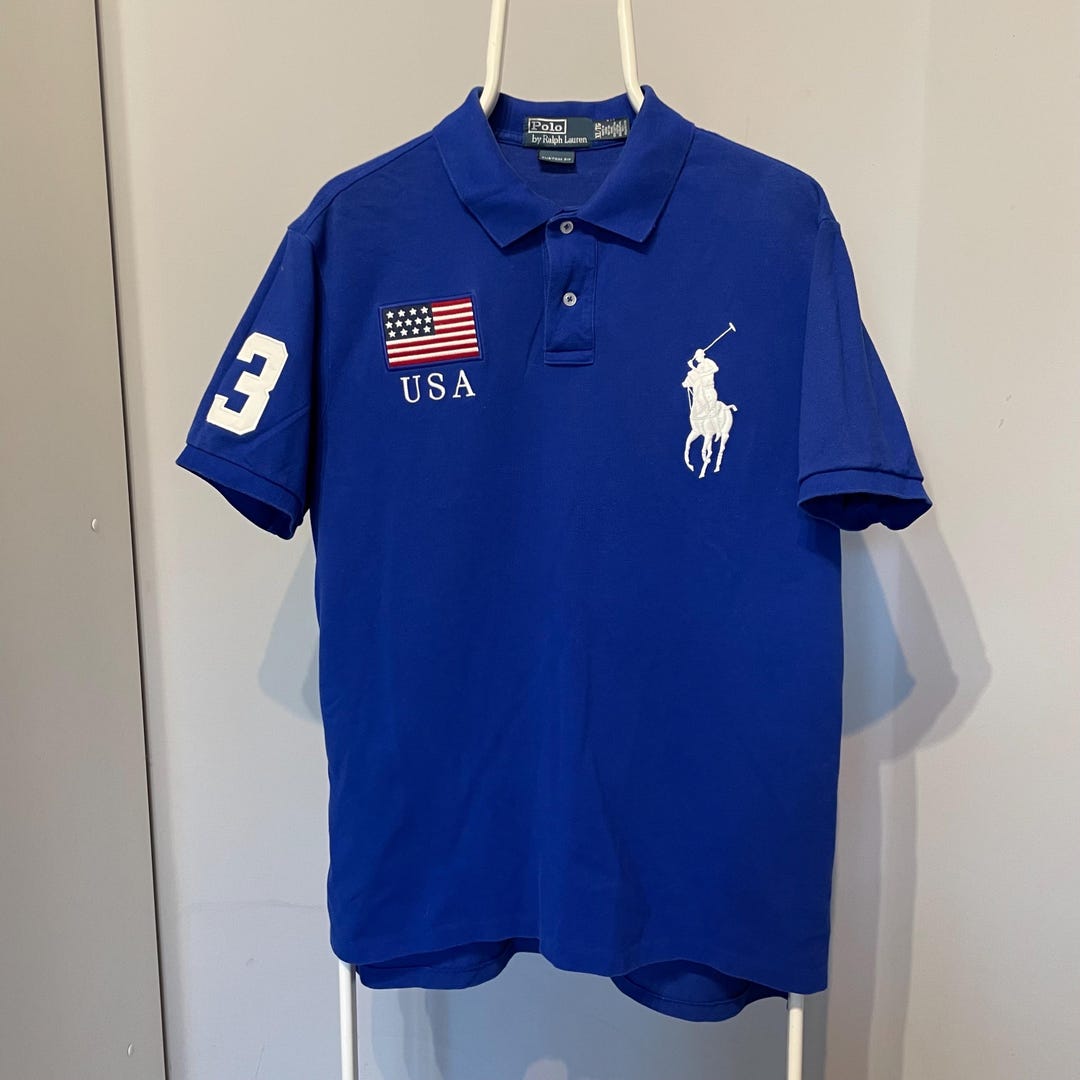 CHIEF KEEF Polo Ralph Lauren USA Embroidered Logo Size Xxl - Etsy