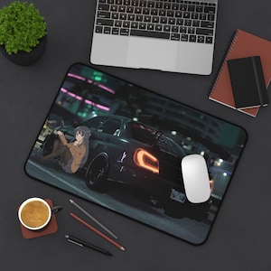 Subaru WRX STI x Anime Girl Gaming Mousepad Japanese Car Deskmat