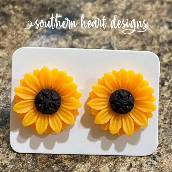 Sunflower Stud Earrings