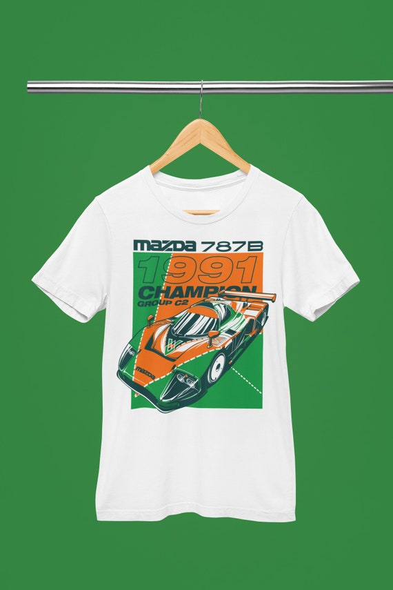 【THE MOZZ】Able Printing T-Shirt NEW 1991 MAZDA 787 B WINNING T-SHIRT RACE IMSA SCCA ROTARY