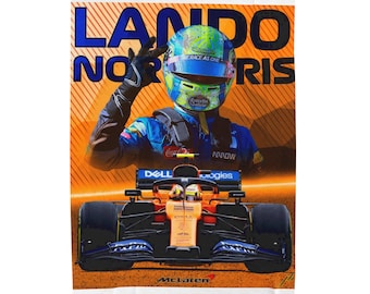 Couverture en peluche en velours Lando Norris