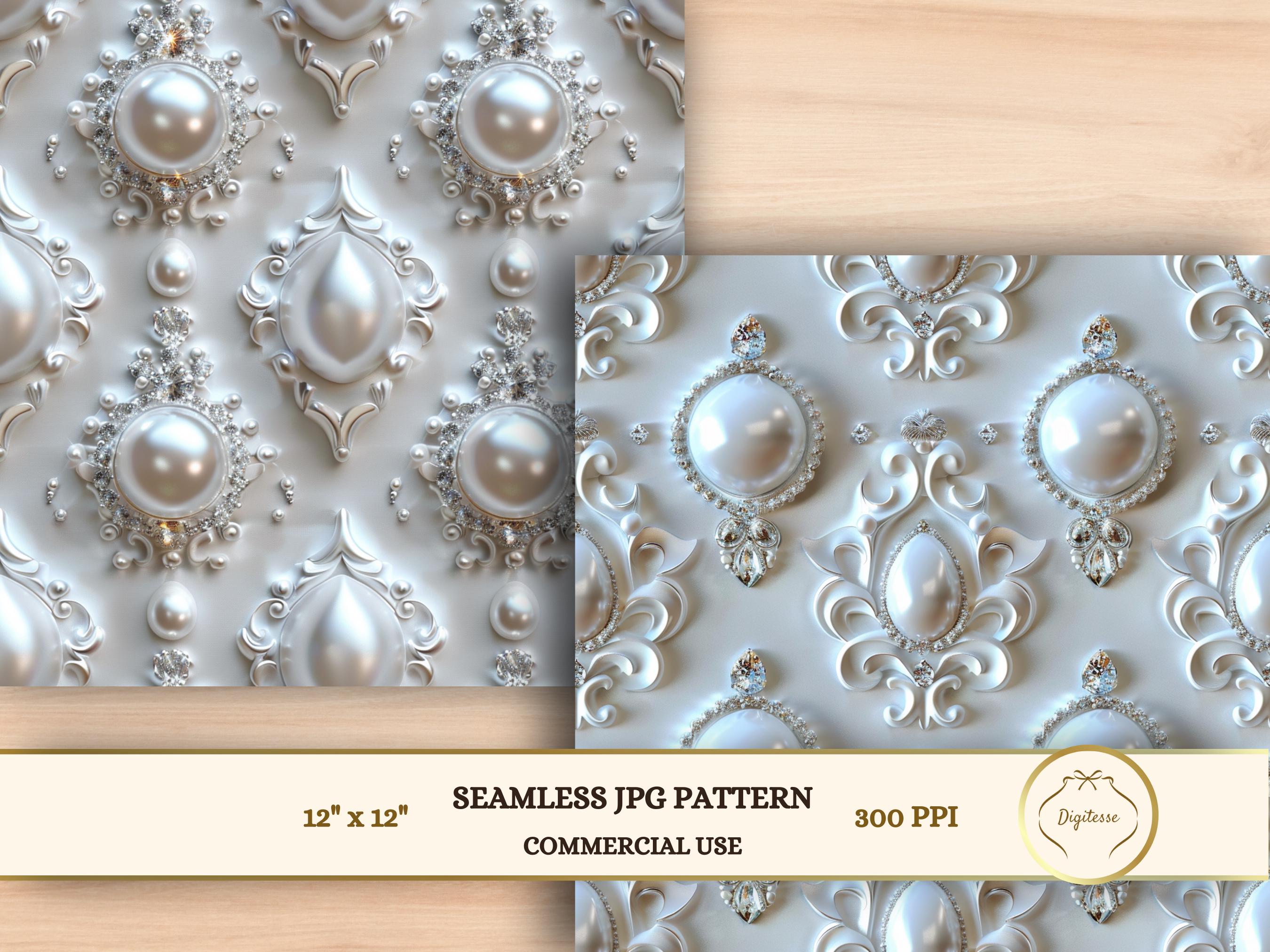 Texture Rococo Seamless Pearl Wedding Digital Paper, Rococo Seamless Texture (JPG) - Etsy