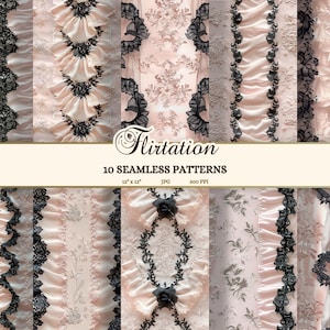 Kokettes digitales Papier, gekräuselte Satin-Textur, Vintage Unterwäsche Muster, französischer Boudoir Stoff Textur, romantisches Scrapbook-Papier