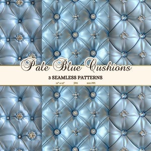 Blauwe naadloze digitale designpapieren, hemelsblauwe gewatteerde satijnen textuur JPG, elegant naadloos patroon voor de lente, luxe blauwe ongewenste tijdschriftpapier