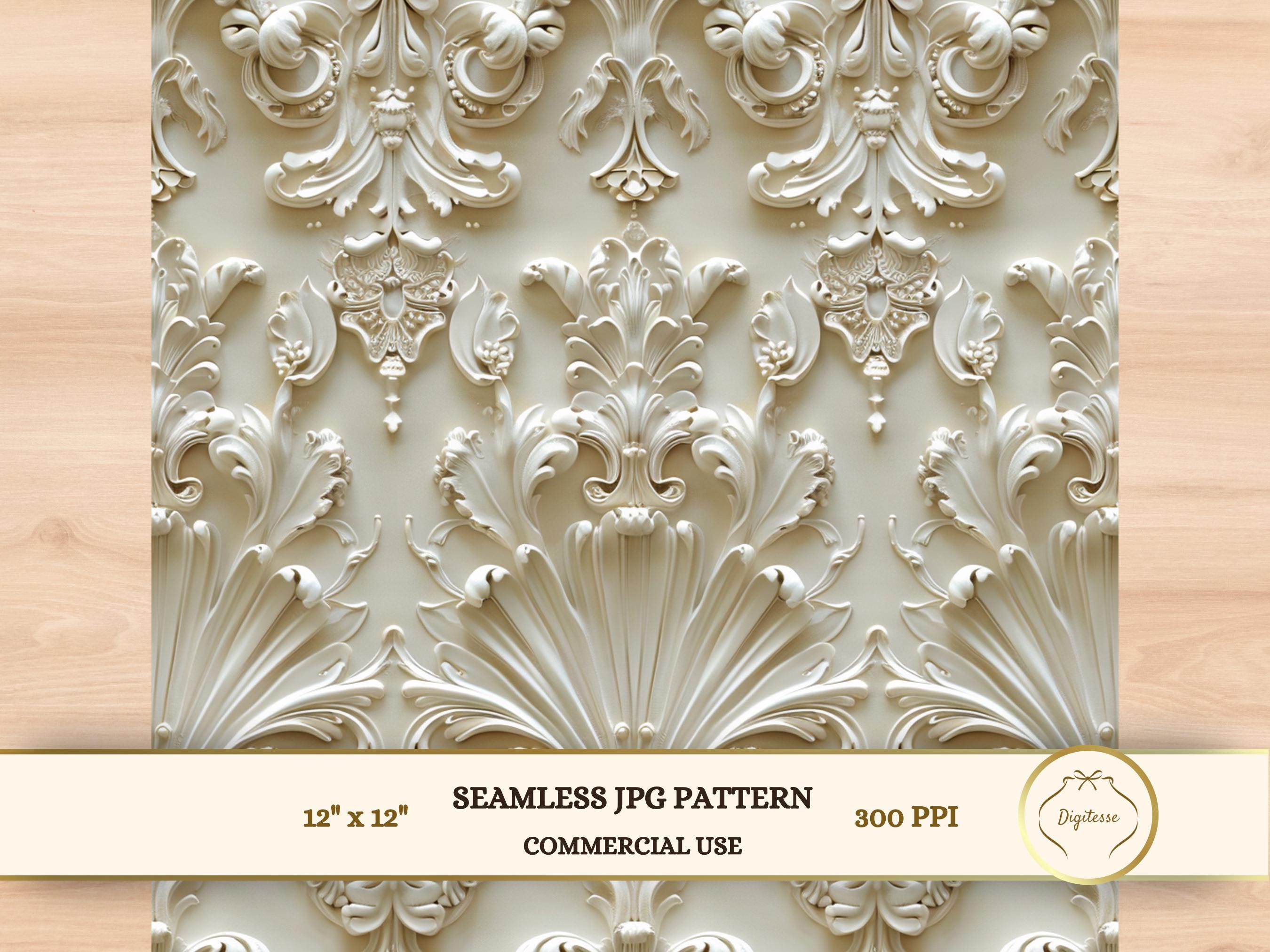 Texture Rococo Seamless Ivory Rococo Seamless Paper: Bridal Wedding Textures (digital Download ...
