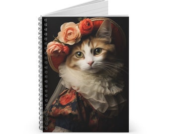 Calico Cat Notebook, Royal Calico Cat Journal, Calico Cat