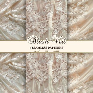 Rosa Spitze Nahtlose Textur, Valentinstag Digitales Papier, Vintage Blush Spitze Hochzeitsschleier Hintergrund, Prinzessin Junk Journal Bedruckbares Papier