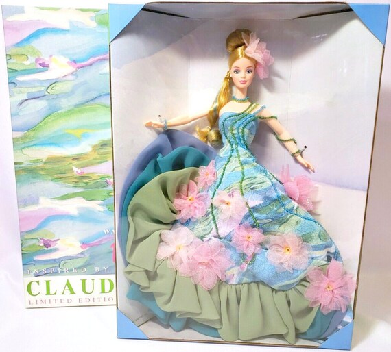Vintage Barbie 1997 Claude Monet Water Lily Barbie 17783 Mint Box
