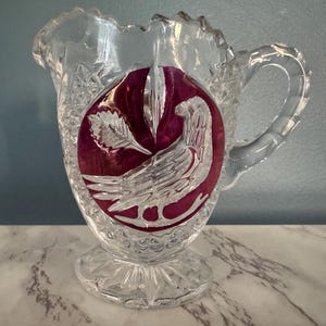 Hofbauer Ruby Byrdes Collection blykristall 1/4 pint gräddkanna