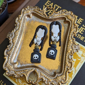 Don&#39;t drink the poison | Halloween Earrings | Handmade Polymer Clay Earrings |