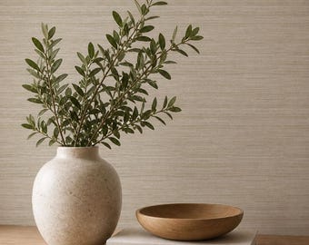 Faux Grasscloth Peel and Stick Wallpaper, Neutral Wallpaper, Removable Wallpaper, Modern Minimalist Wall Decor