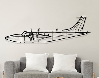 Aerostar 601P Airplane Silhouette Metal Wall Art, Plane Silhouette Wall Decor, Metal Wall Art, Home Decor, Office Decor, Gift for Him