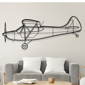 Savage Cruiser Silhouette Metal Wall Art, Airplane Silhouette Wall Decor, Custom Aircraft Wall Art, Metal Wall Decor, Gift for Him, Man Cave