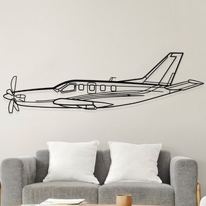 TBM Airplane Silhouette Metal Wall Art, Plane Silhouette Wall Decor, Airplane Decor, Gift for Pilots, Rustic Wall Decor, Housewarming Decor