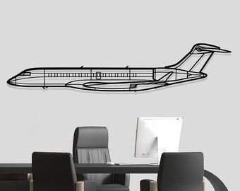 Bombardier Global 7500 Silhouette Metal Wall Art, Airplane Silhouette Wall Art, Custom Aircraft Wall Art, Metal Home Decor, Man Cave Decor