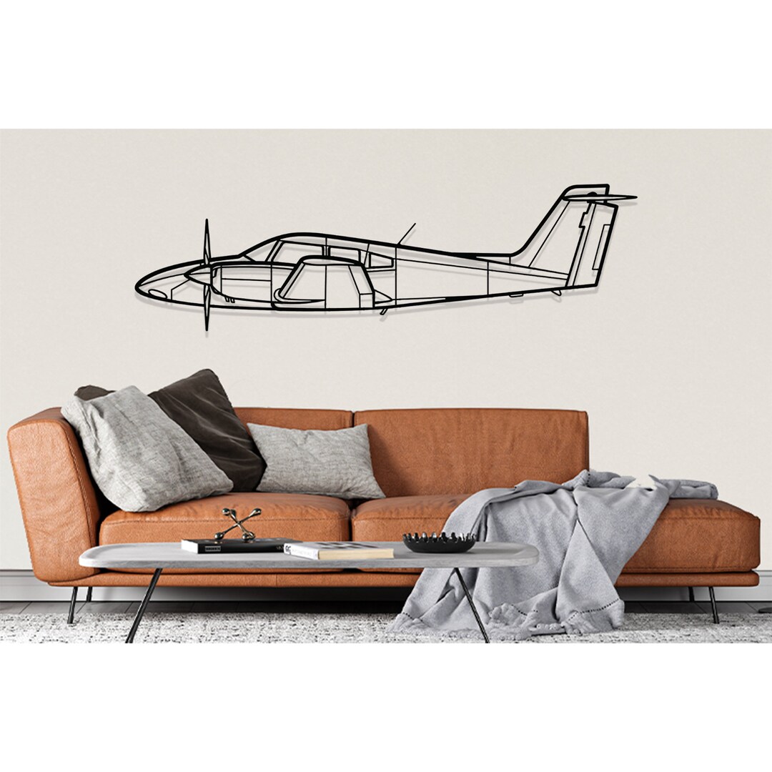 Piper PA-44 Seminole Airplane Metal Wall Art: Aviation Decor - Etsy