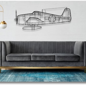 Grumman F6F Hellcat Silhouette Metal Wall Art, Plane Silhouette Wall Art, Custom Aircraft Wall Art, Metal Wall Decor, Pilot Gifts,Home decor