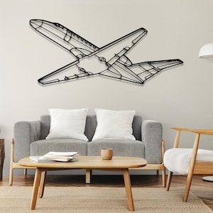 CJ3 hoek vliegtuig silhouet metalen muurkunst, vliegtuig silhouet muur kunst, aangepaste vliegtuig kunst aan de muur, metalen muur decor