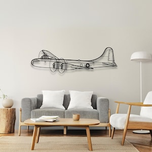 Boeing B-29 Superfortress Silhouette Metal Wall Art, Plane Silhouette Wall Art, Custom Aircraft Wall Art, Metal Wall Decor, Pilot Gifts