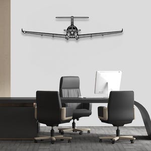Pilatus PC-12 NGX Silhouette Metal Wall Art, Plane Silhouette Wall Art, Custom Aircraft Wall Art, Metal Wall Decor, Pilot Gifts, Home decor