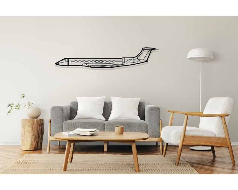 Gulfstream G700 Airplane Silhouette Metal Wall Art, Plane Silhouette Wall Art, Custom Aircraft Wall Art, Metal Wall Decor, Pilot Gifts image 6