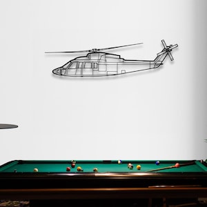 Sikorsky S-76C Silhouette Metal Wall Art, Plane Silhouette Wall Art, Custom Aircraft Wall Art, Metal Wall Decor, Pilot Gifts, Home decor