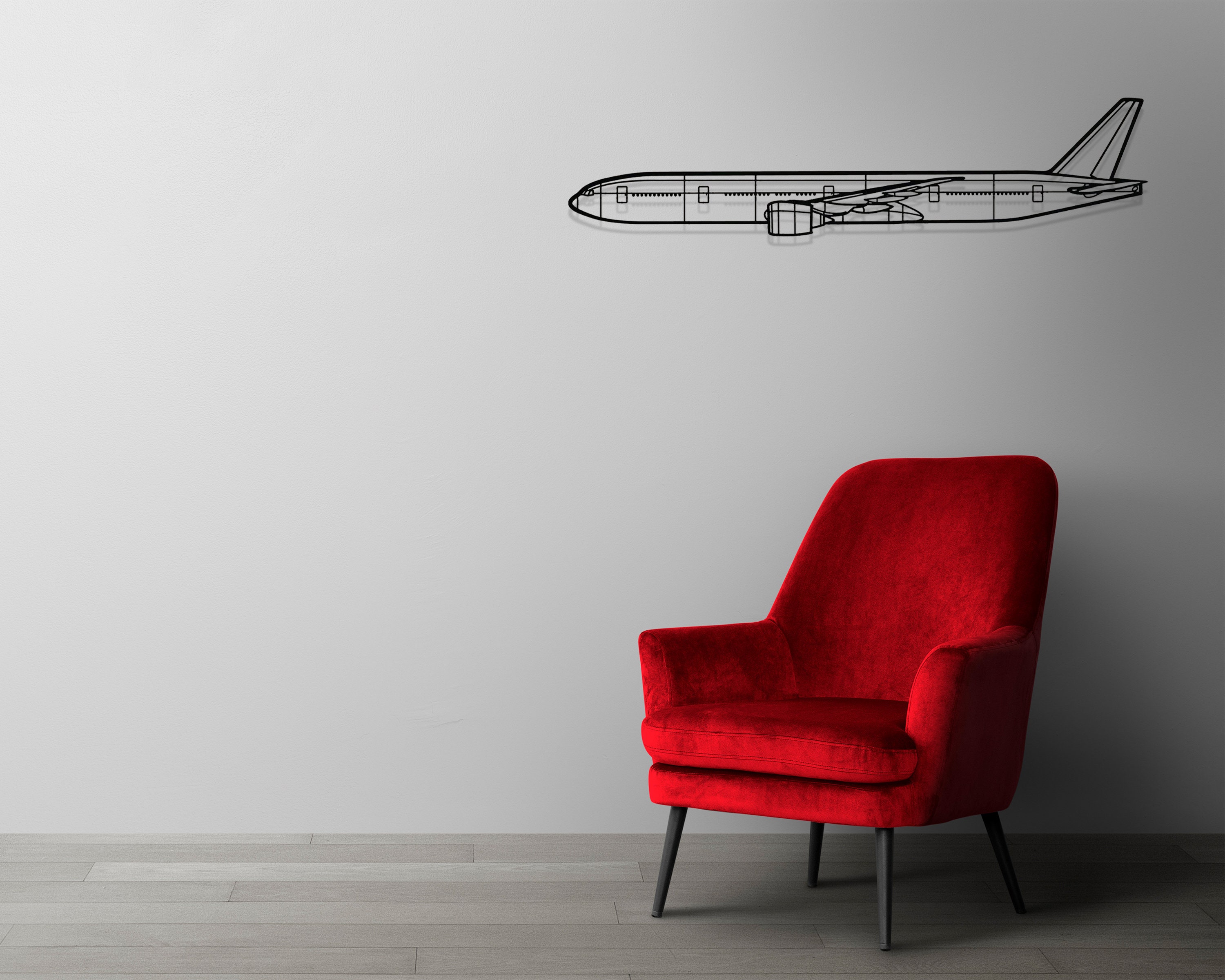 777300ER Silhouette Metal Wall Art Airplane Silhouette Wall Etsy