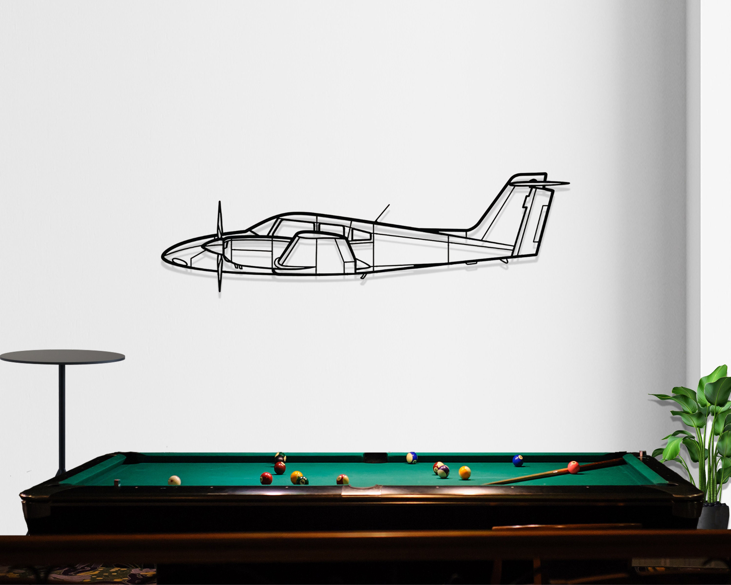 Piper PA-44 Seminole Airplane Metal Wall Art: Aviation Decor - Etsy