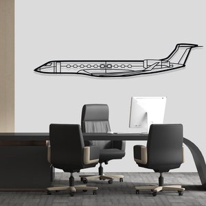 Gulfstream G700 Airplane Silhouette Metal Wall Art, Plane Silhouette Wall Art, Custom Aircraft Wall Art, Metal Wall Decor, Pilot Gifts image 3