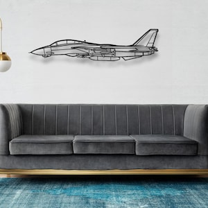 Grumman F-14 Tomcat Silhouette Metal Wall Art, Airplane Silhouette Wall Decor, Custom Plane Wall Art, Metal Wall Decor, Home Decor