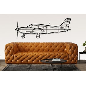Piper Archer LX Airplane Silhouette Metal Wall Art, Plane Silhouette Wall Art, Custom Aircraft Wall Art, Metal Wall Decor, Pilot Gifts