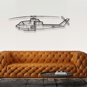 Bell AH-1 Cobra Silhouette Metal Wall Art, Plane Silhouette Wall Art, Custom Aircraft Wall Art, Metal Wall Decor, Pilot Gifts, Home decor