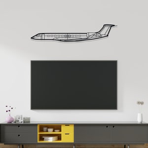 Gulfstream G700 Airplane Silhouette Metal Wall Art, Plane Silhouette Wall Art, Custom Aircraft Wall Art, Metal Wall Decor, Pilot Gifts image 4