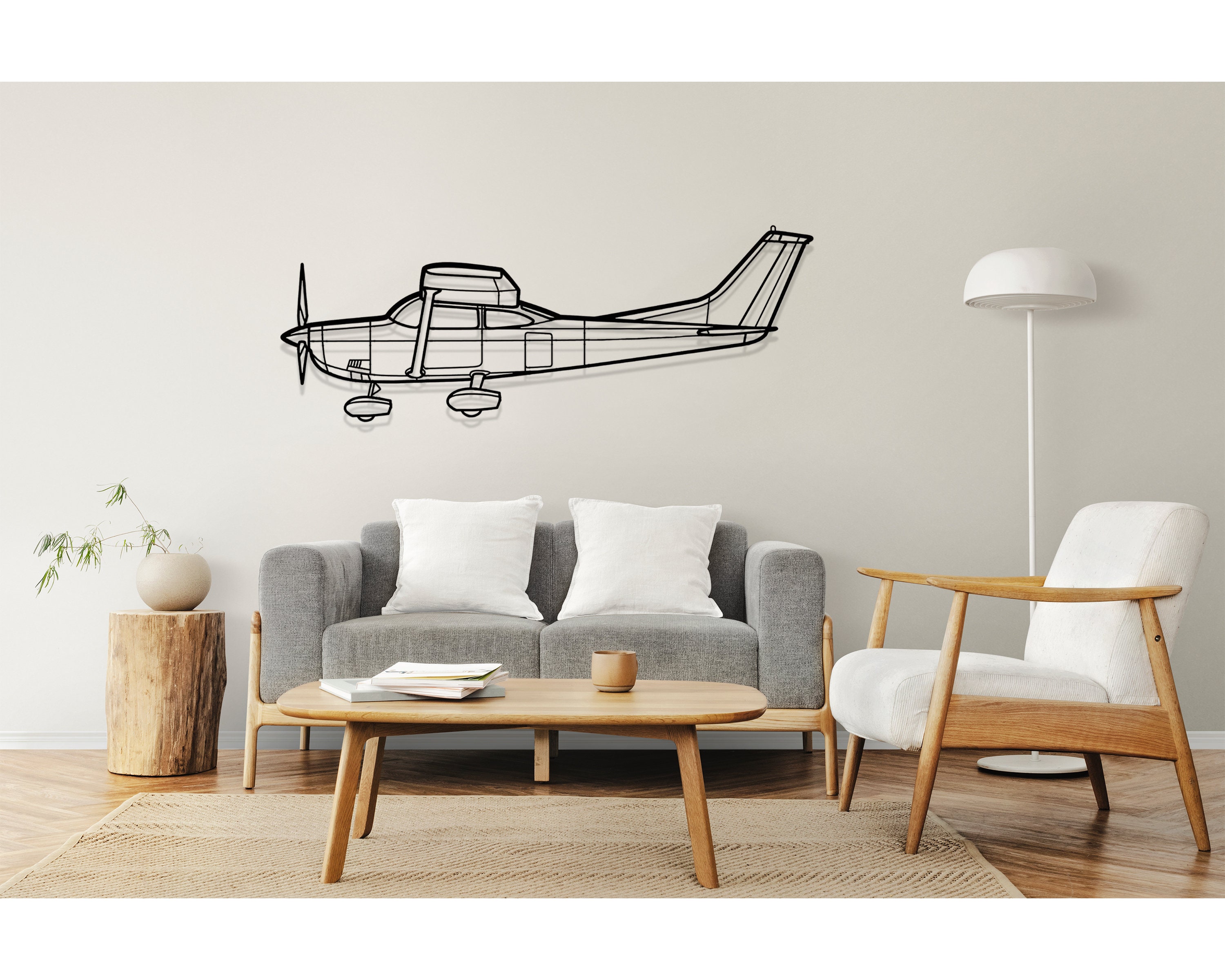 Cessna 182P Skylane Plane Silhouette Metal Wall Art Airplane Etsy