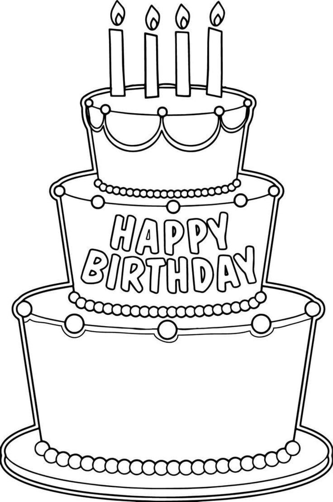 Cakes Coloring Pages, Printable Coloring Pages, Fun Coloring Activities