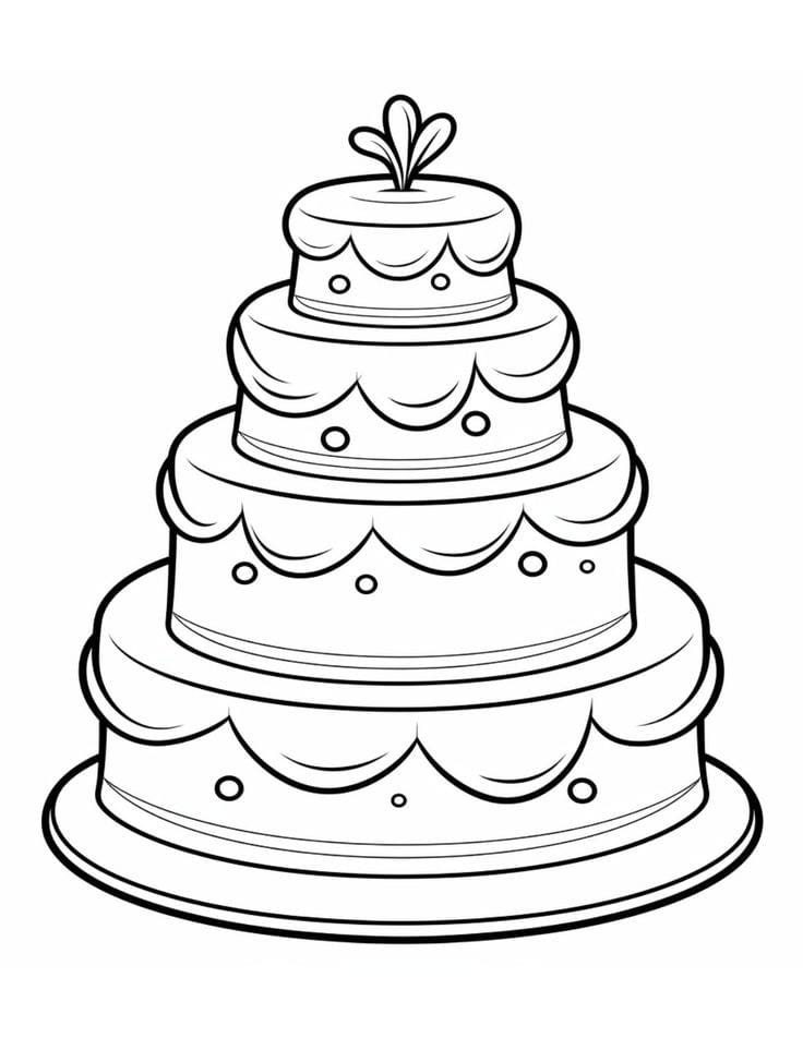Cakes Coloring Pages, Printable Coloring Pages, Fun Coloring Activities