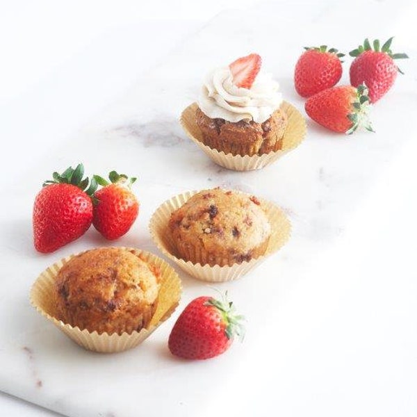 Sugar Free Keto Friendly Strawberries & Cream Muffin 4-Pack