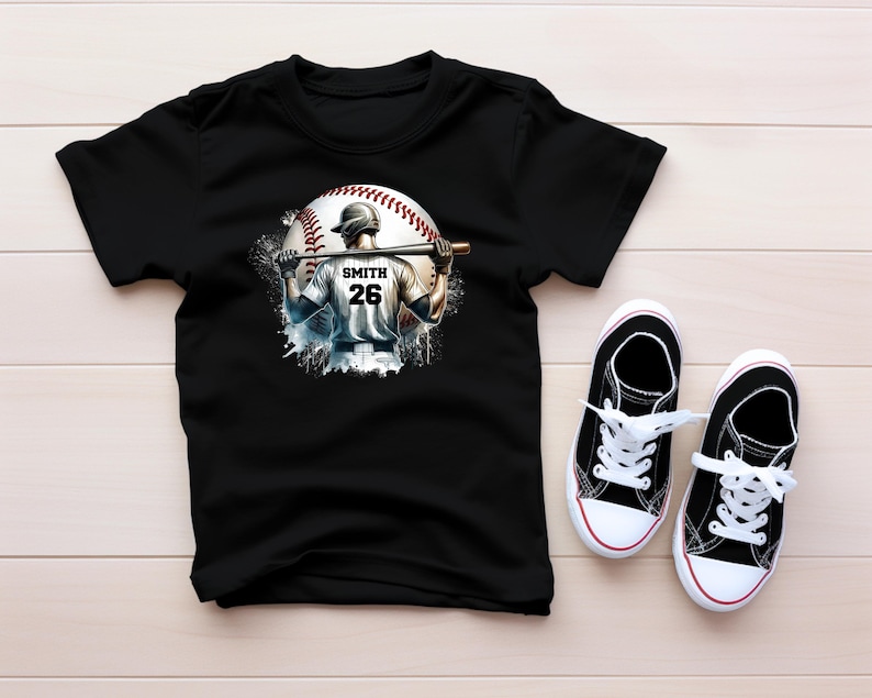 Custom Baseball Player DTF Transfer, Personalized Name & Number bild 2