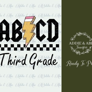 Third grade DTF Transfer| Back to school DTF Transfer