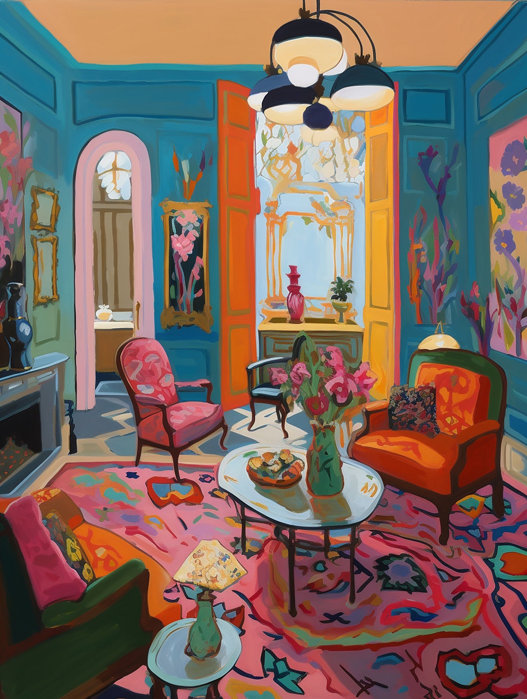 Modern Art | French Apartment Interior | DIGITAL DOWNLOAD - Etsy
