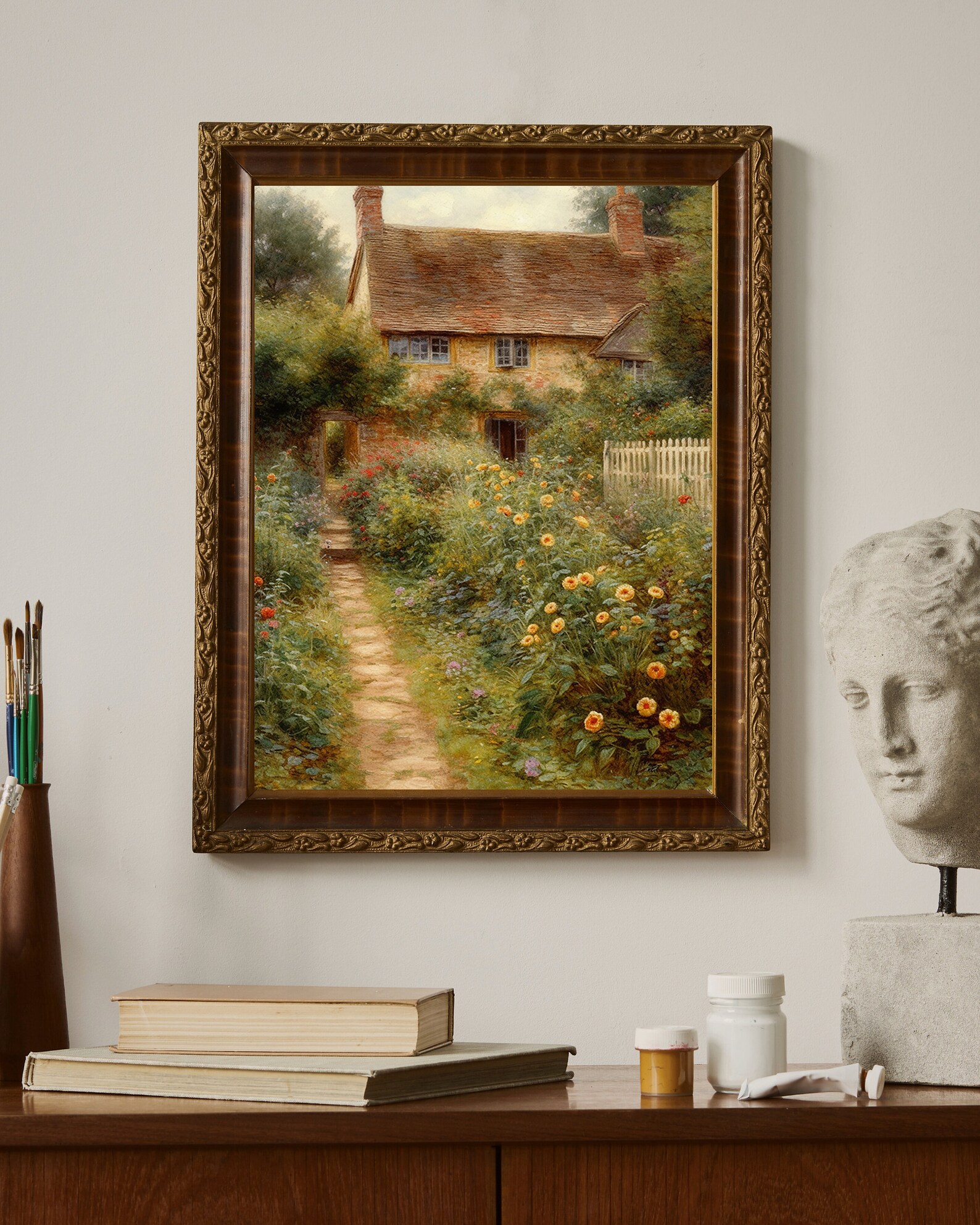 Vintage Art | Romantic English Cottage | DIGITAL DOWNLOAD - Etsy